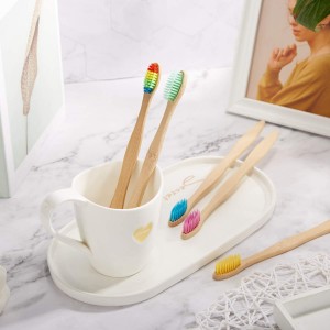 Environmentally Friendly Oral Care Soft Bristles Bamboo Toothbrush For Adults