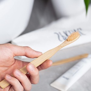 Environmentally Friendly Zero Waste Soft Bristles Biodegradable Bamboo Toothbrush