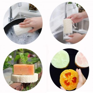 Eco Friendly Natural Organic Loofah Kitchen Sponge For Cleaning