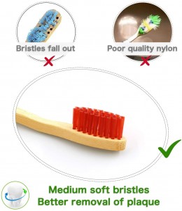 Environmentally Friendly Oral Care Soft Bristles Bamboo Toothbrush For Adults
