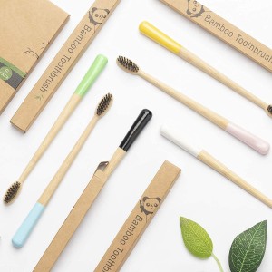 100% Biodegradable Natural Bamboo Charcoal Toothbrushes With Soft Bristles
