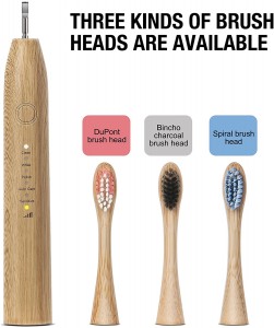 China wholesale Bamboo Electric Toothbrush Heads - Zero Waste Eco-Friendly Private Label Sonic Bamboo Electric Toothbrush With Soft Bristles – CHYM