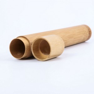 Eco-friendly Healthy Natural Bamboo Toothbrush Case With Soft Bristles For Travel Trip
