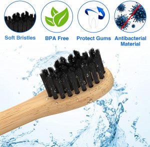 Eco-Friendly Replacement Bamboo Toothbrush Heads With Medium Hardness Bristles For Philips