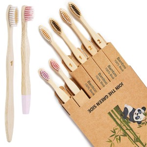 Environmentally Friendly Soft Bristles Bamboo Toothbrush For Kids & Adults