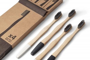 Environmentally Friendly Zero Waste Soft Bristles Biodegradable Bamboo Toothbrush