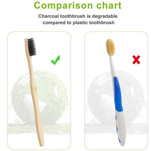 Eco Friendly natural Compostable Bamboo Toothbrush With Customizable Bristles