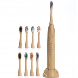 Rechargeable Compostable Private Label Sonic Electric Bamboo Toothbrush With Soft Bristles