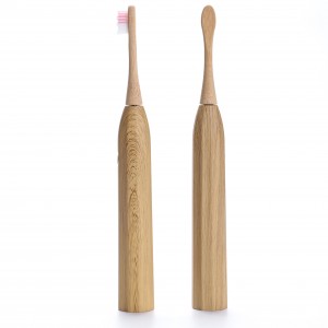 Zero Waste Eco-Friendly Private Label Sonic Bamboo Electric Toothbrush With Soft Bristles