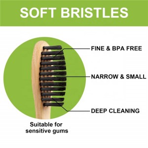 Eco-Friendly Compostable Soft Natural Bristles Bamboo Toothbrush