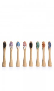Eco-Friendly Sonic Bamboo Electric Toothbrush Replacement Head With Soft Bristle