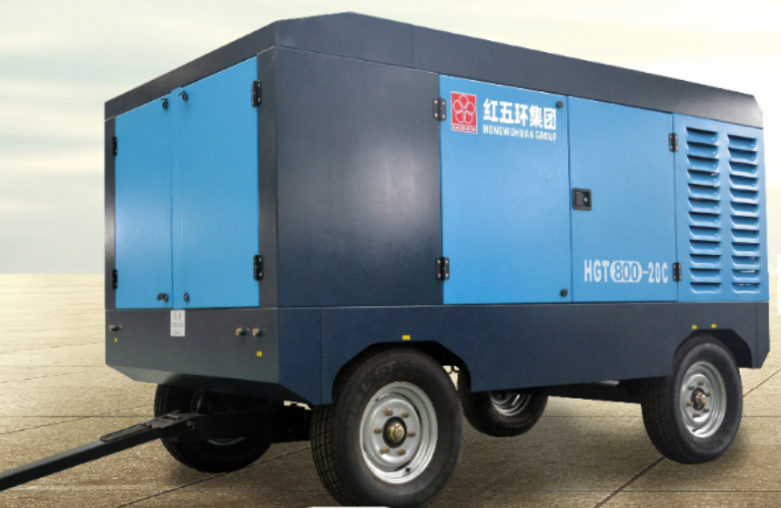 Factory wholesale Dth Rock Drilling Rig - Heavy duty air compressor mobile diesel air compressor 700-800cfm compressor – TDS