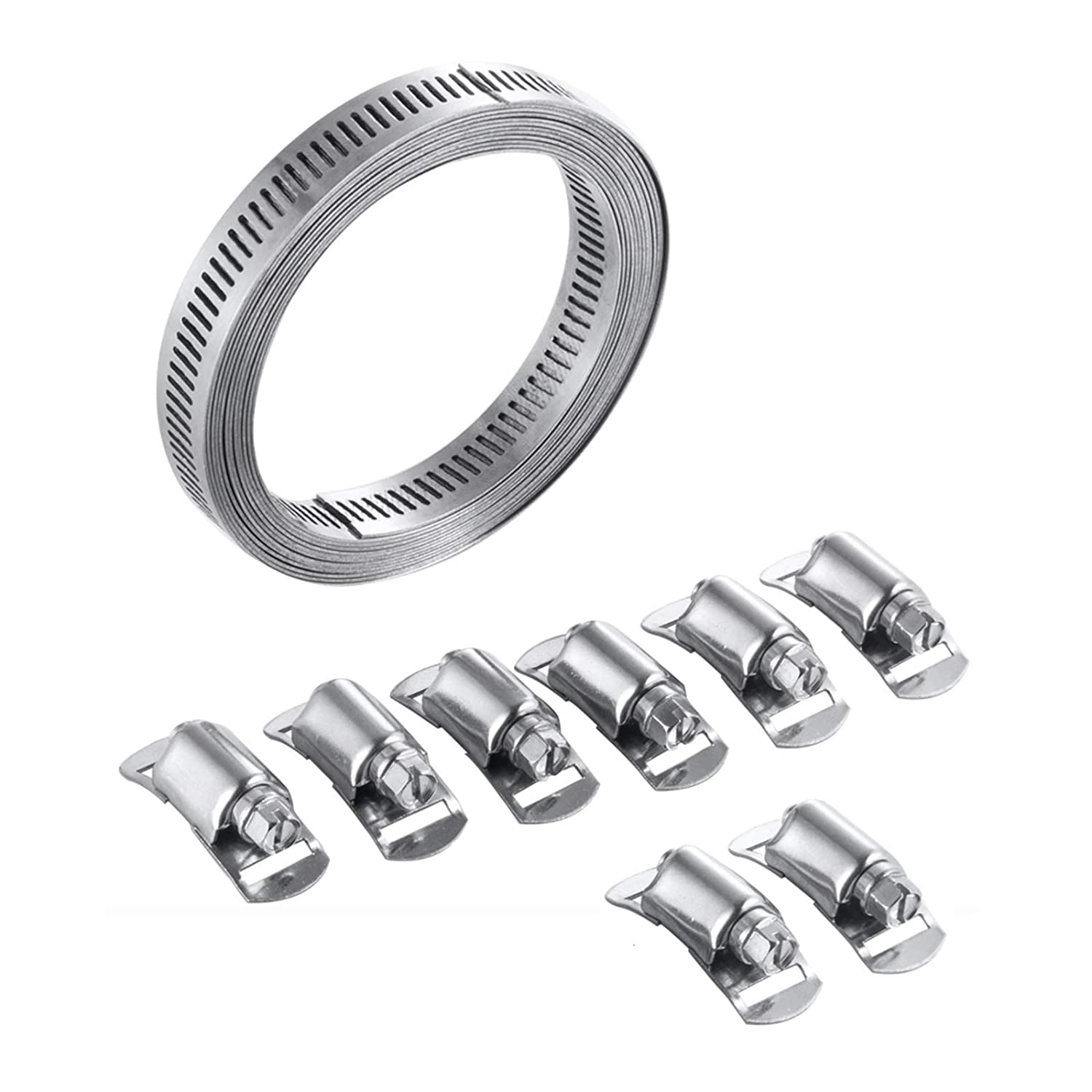 Factory Price For Stainless Hose Clamps - DIY  Stainless Steel 201 304  Full Thread Strap Clamp – TheOne