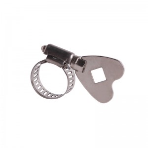 metal butterfly screw with metal key hose clamp