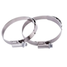 Stainless Steel German Type Partial Head Hose Clip, Non-Perforated Adjustable Worm Drive Hose Clamp Featured Image