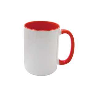 15 oz. Sublimation Two-Tone Mugs – Inside and Handle Colored