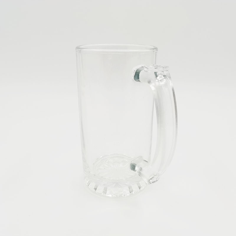 Blank Sublimation Glass Mugs with Handle, 16oz Large Beer Glasses