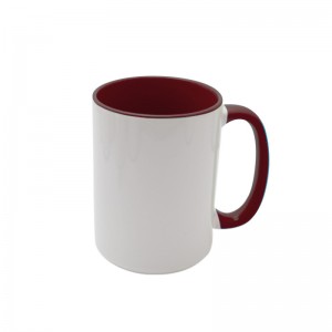 15 oz. Sublimation Two-Tone Mugs – Inside and Handle Colored