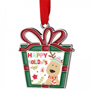 Personalized Photo Print Xmas tree Decoration Blank Metal Ornaments Sublimation Christmas Gift