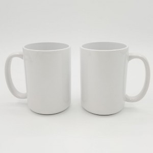 Sublimation Blanks Wholesale Supplier 15oz White Coated Porcelain Custom Sublimation Ceramic Coffee Mugs