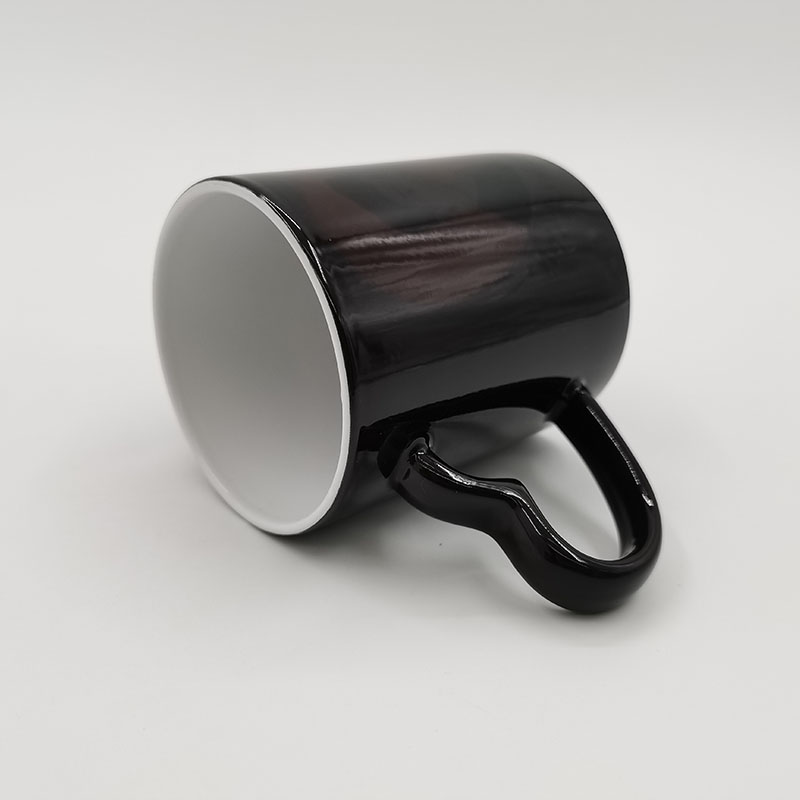 11oz Sublimation Blank Ceramic Coffee Mug with Heart Handle