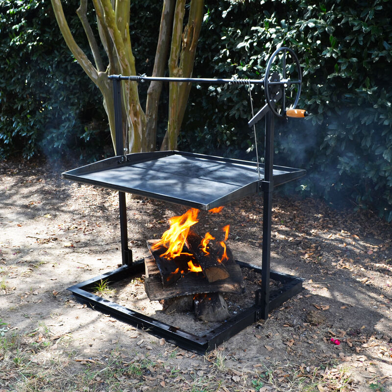 Campfire Asado | Open Flame Adjustable Cooking