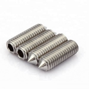 DIN914 Hexagon Socket Set Screws With Cone Point