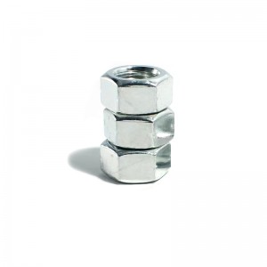 Hexagon Nuts With Metric Coarse And Fine Pitch thread M1-M160 grade 4 with white zinc plated surface