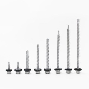 hexagon flange head self-drilling screw with EDPM washer
