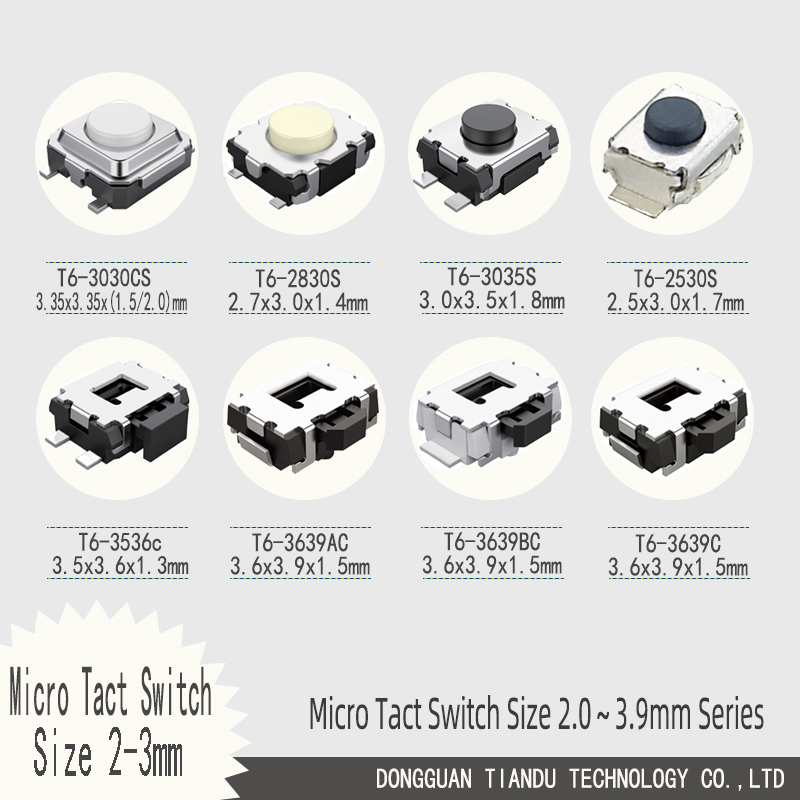 3.4×4.5mm SMD Microswitch Pushbutton Switches