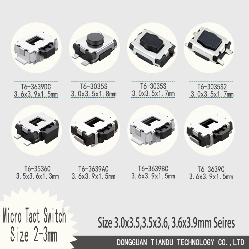 2.6×3.0mm SMD J Bend mini push button switch