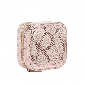 China wholesale Fashion Bag Factories –  Sakura Pink Iridescence Serpentine J/M80031G Jewelry Case ，Jewelry Organizer Case – Tianhou Bag