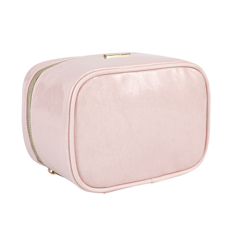 Factory directly custom Premium digital printing cosmetics makeup pink PU travel toiletry women’s cosmetic bag