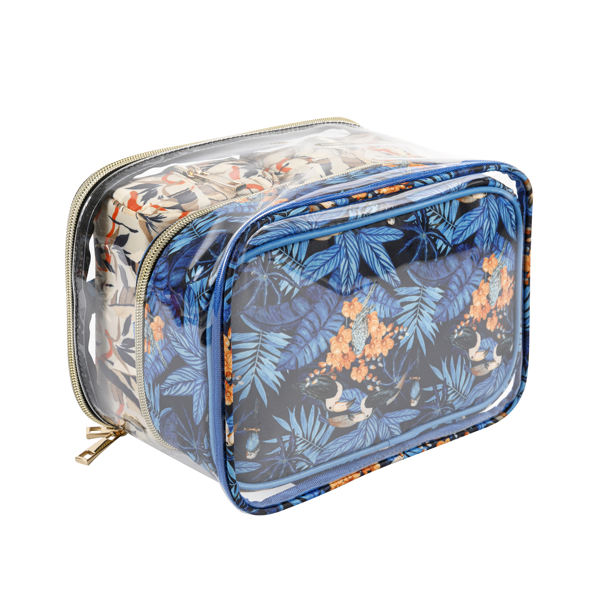 BS3/CC00130G Blue Forest Cosmetic Set Bags Toucan