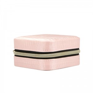 ODM Lunch Bags For Women Supplier –  Pink Wrinkle J/M80030G Jewelry Box, Mini Jewelry Organizer Case  – Tianhou Bag
