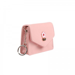 China wholesale hardware wallet Products –  Pocket Wallet with keychain W-J30032D, Portable Wallet With Keyring，Small wallet Soft PVC Wallet in touch – Tianhou Bag