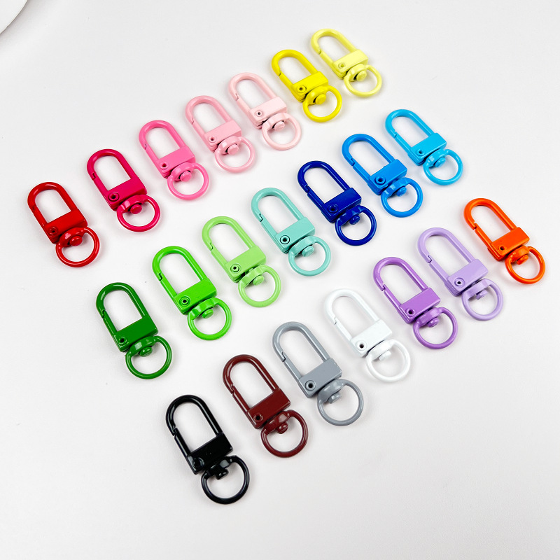 Colorful Keychain  Buckle  Zinc Alloy Swivel Hook