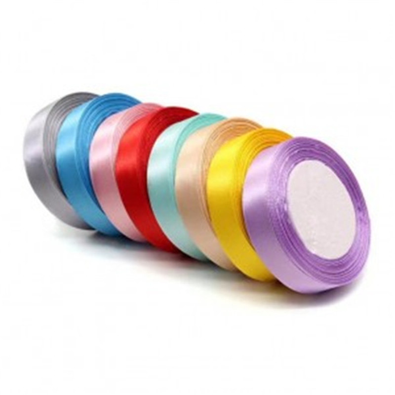 Factory Stocked Mixed Solid Colors 3-100MM Width Single Double Faced Smooth Satin Ribbon