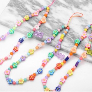 Wrist Strap Colorful Beaded Phone Charms
