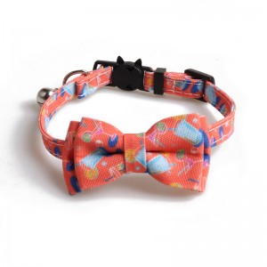 Cat Collar Breakaway with Cute Bow Tie Personalized Cute Patterns