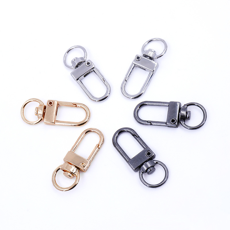 Quality Handbag Keychain Pendant Buckle Custom  10mm Zinc Alloy Swivel Snap Hook