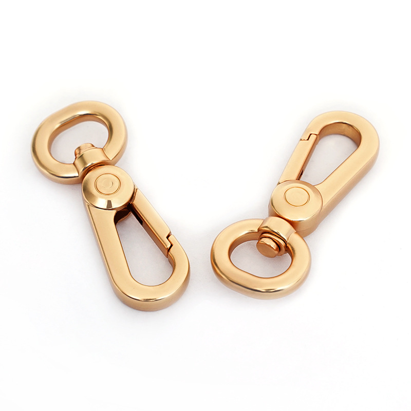 2 Designer Gold Snap Hooks with Swivel, 1.7