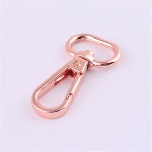 Top Quality Rose Gold Handbag Buckle Custom All Size 15mm20mm25mm Zinc Alloy Swivel Snap Hook