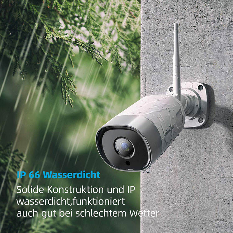 Outdoor Waterproof IP66 Wireless IP Camera wifi Security Camera Home Security CCTV Camera Two-Way Audio Works with Alexa
