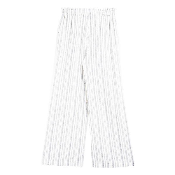 Tianyun Linen Cotton Elastic Waist Stripe Pants