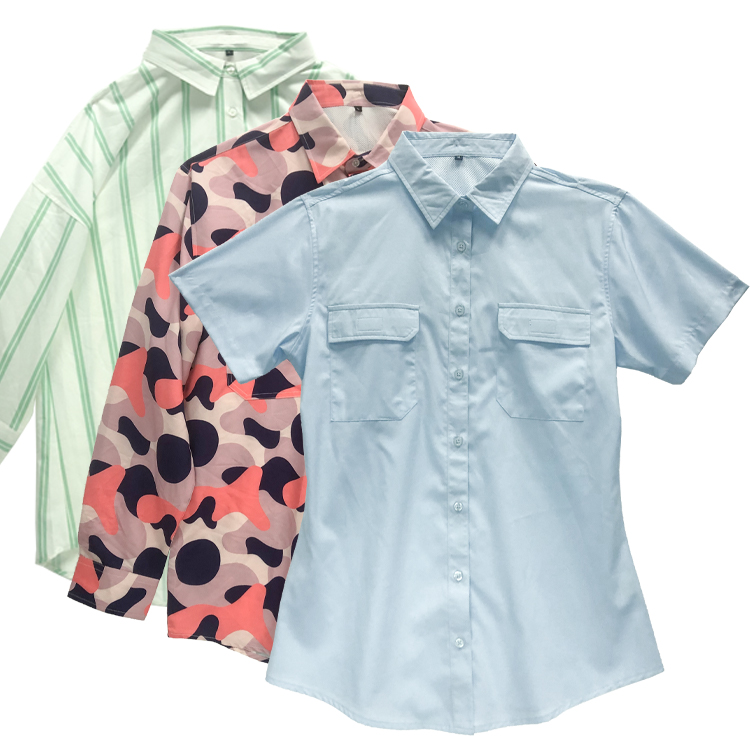TianYun Customize women’s slim fit short sleeve outdoor fishing hiking safari shirt