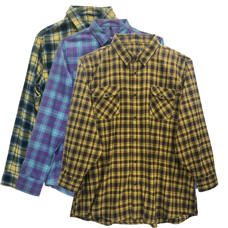 Tianyun Long Sleeve Polyester Blend Men’s Flannel Shirt
