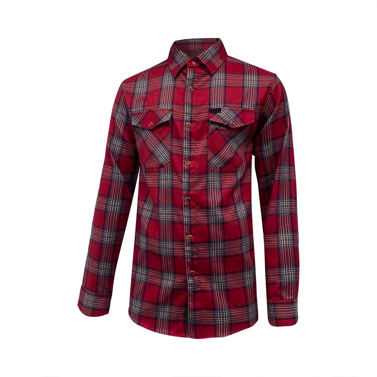 TianYun classic red plaids with snap button flannel shirts