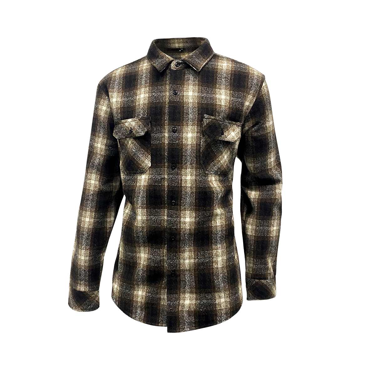 TianYun Mens Flannel Jacket Classic Plaid Shacket Button Down Long Sleeve Overshirt