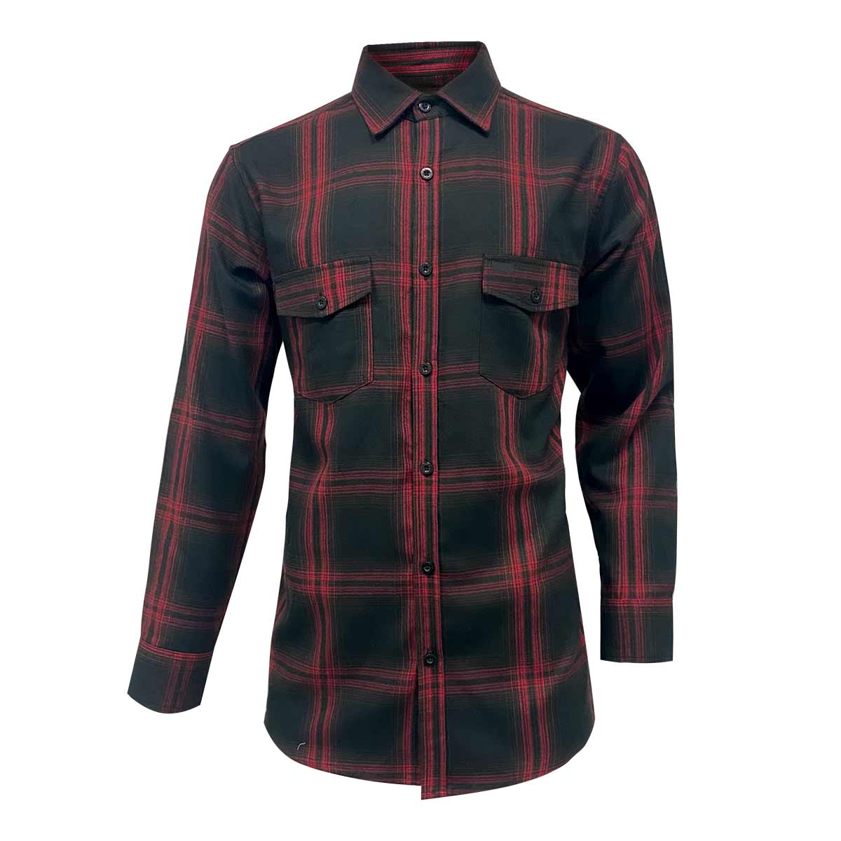 TianYun Custom Brand Red Black Plaid Flannel Shirts